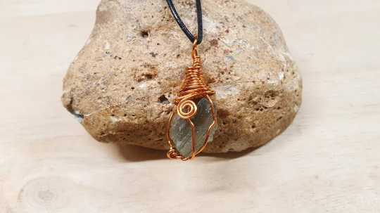 Copper Moldavite pendant