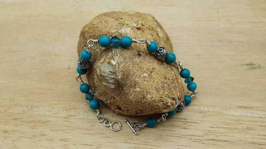 Bali silver Turquoise bracelet