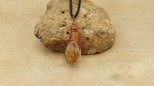Copper Raw citrine necklace