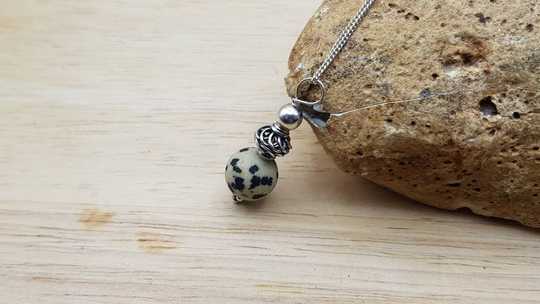 Dalmatian jasper pendant