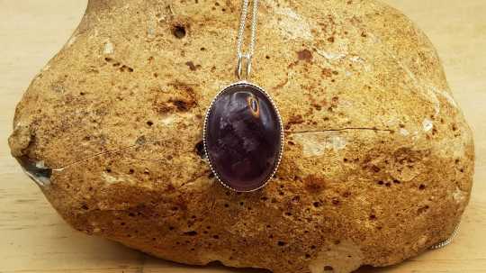 oval Amethyst Pendant 18x13mm