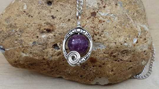 Small Lepidolite pendant