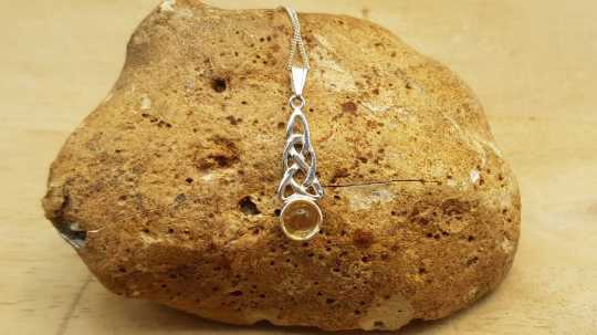 Celtic knot Citrine necklace