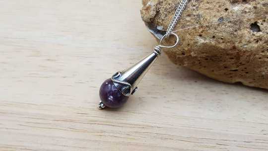Purple Lepidolite pendant