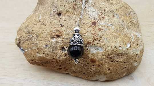 Small Black Jet pendant