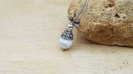 White Howlite pendant