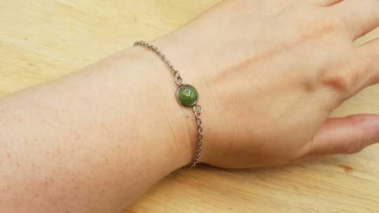 Hypoallergenic Jade chain bracelet