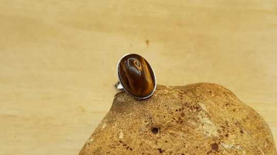 Tiger's eye ring 18x13mm