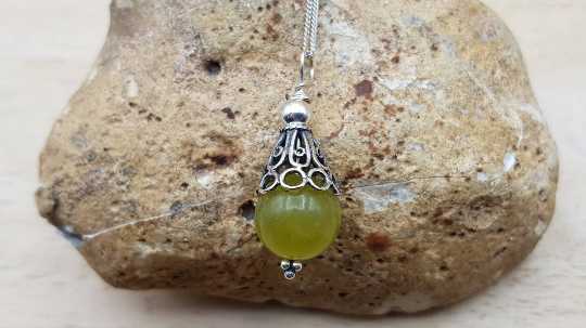 Peridot cone pendant