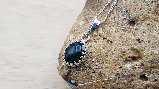 Tiny Bloodstone pendant