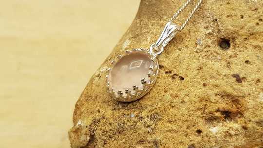 Tiny Rose Quartz necklace