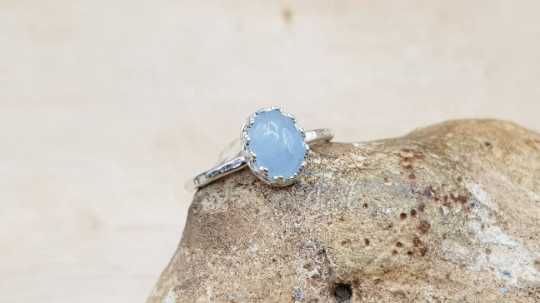 Minimalist Aquamarine ring
