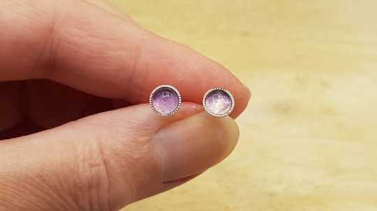 Tiny Amethyst Stud earrings