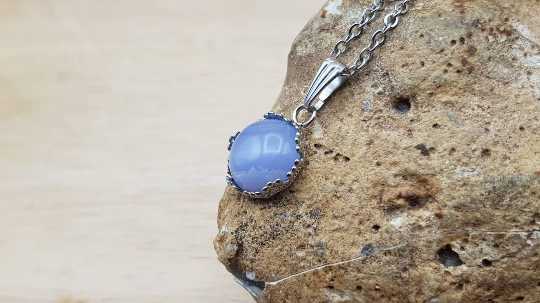 Blue lace agate pendant