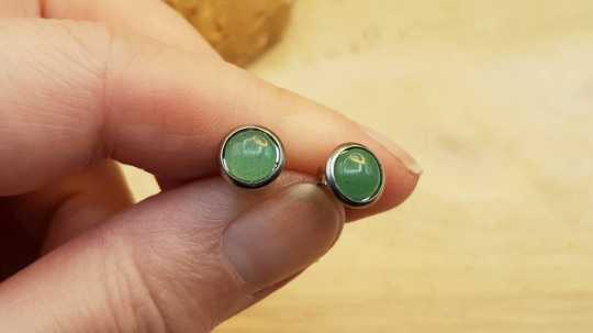 aventurine stud earrings