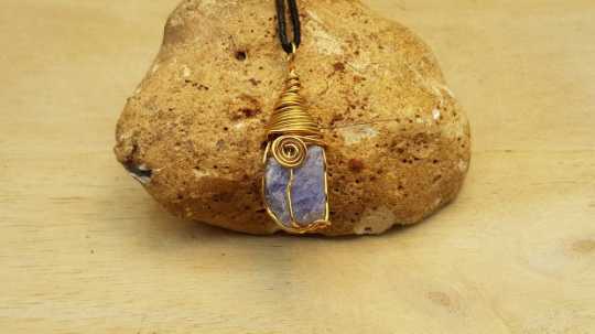 Raw Tanzanite pendant