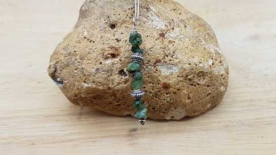 Raw Emerald pendant