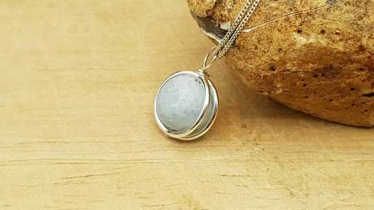 Celestite circle Pendant