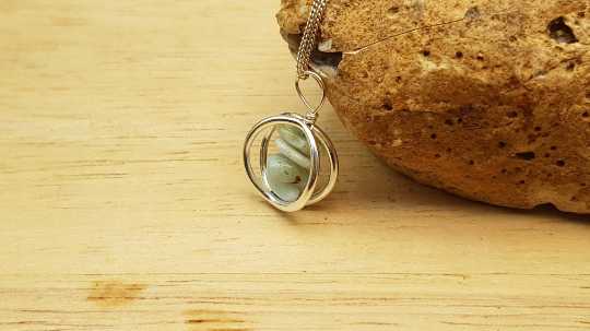 Circle Larimar pendant