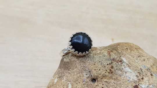 Rainbow Obsidian adjustable ring