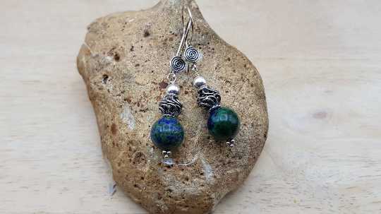 Azurite earrings