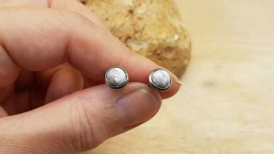 Hypoallergenic Howlite earrings