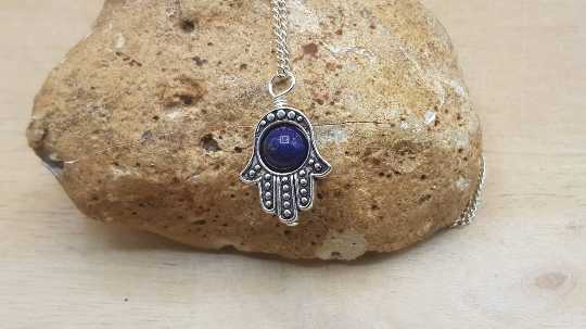 Hamsa Lapis lazuli Pendant