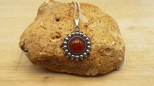 Boho Carnelian pendant