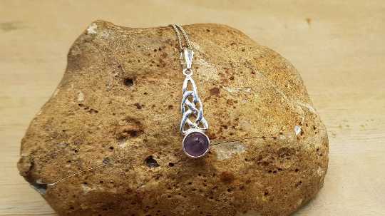 Amethyst Celtic knot Pendant