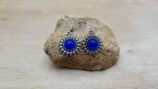 Boho Blue Onyx earrings