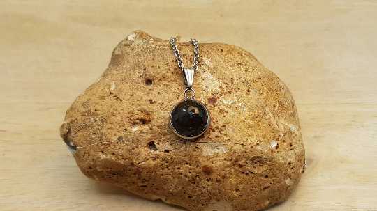 Hypoallergenic sheen Obsidian pendant