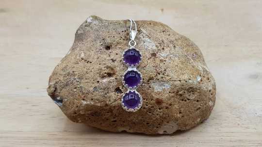 Triple Amethyst Pendant