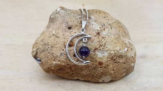 Amethyst moon Pendant