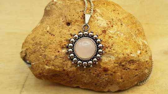 Boho Rose Quartz pendant