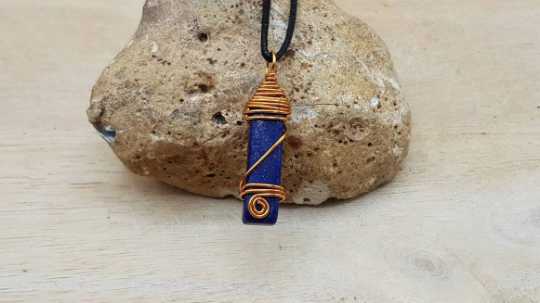 Copper Lapis lazuli Pendant