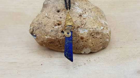Brass Lapis lazuli Pendant