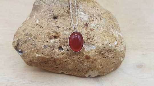 Small oval Carnelian pendant