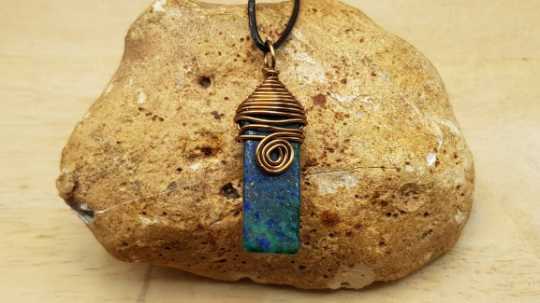 Mens Chrysocolla pendant