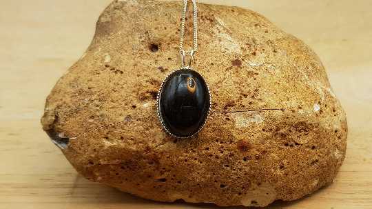 Golden sheen Obsidian pendant