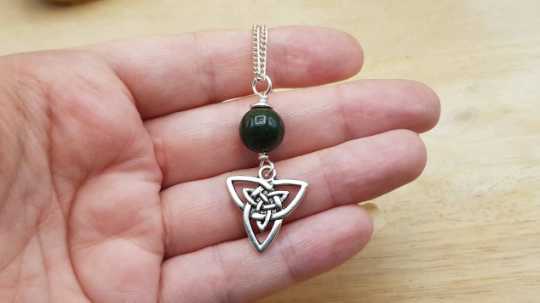 Bloodstone triquetra pendant