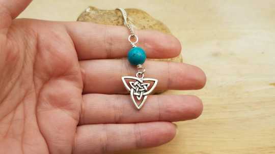 Triquetra Turquoise pendant