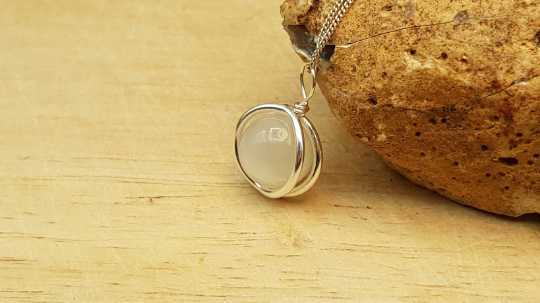 Moonstone circle Pendant