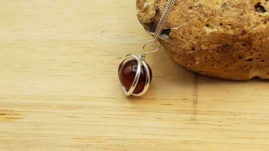 Sardonyx circle pendant