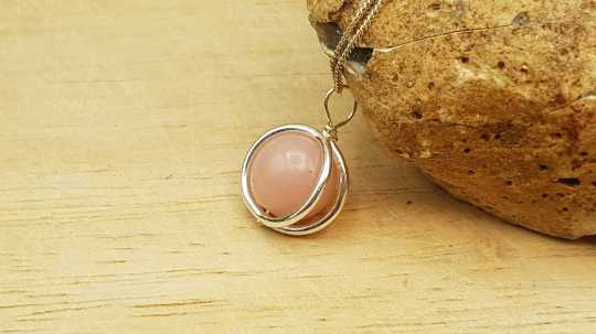 Opal circle pendant