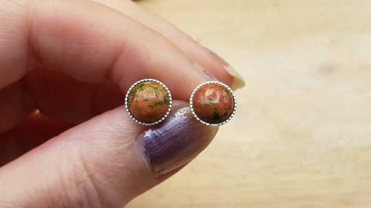 Unakite Stud earrings