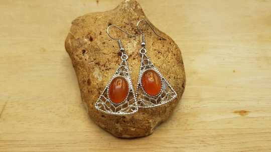 Triangle Carnelian earrings