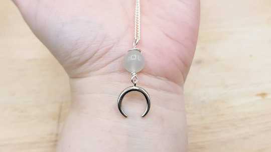 Double horn Moonstone Pendant