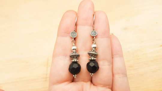 Black onyx earrings