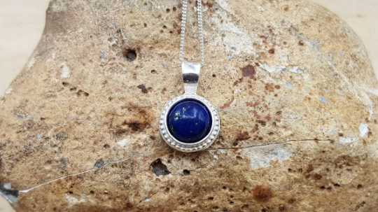 Tiny round Lapis lazuli Pendant