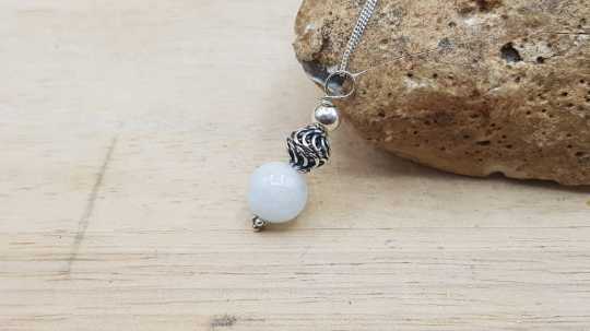 Goshenite sphere pendant